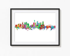 Sydney Wall Art | Sydney Painting | Sydney City | Sydney Artwork | Sydney Skyline | Sydney Cityscape | Aus Wall Art | Sydney Watercolor 1062