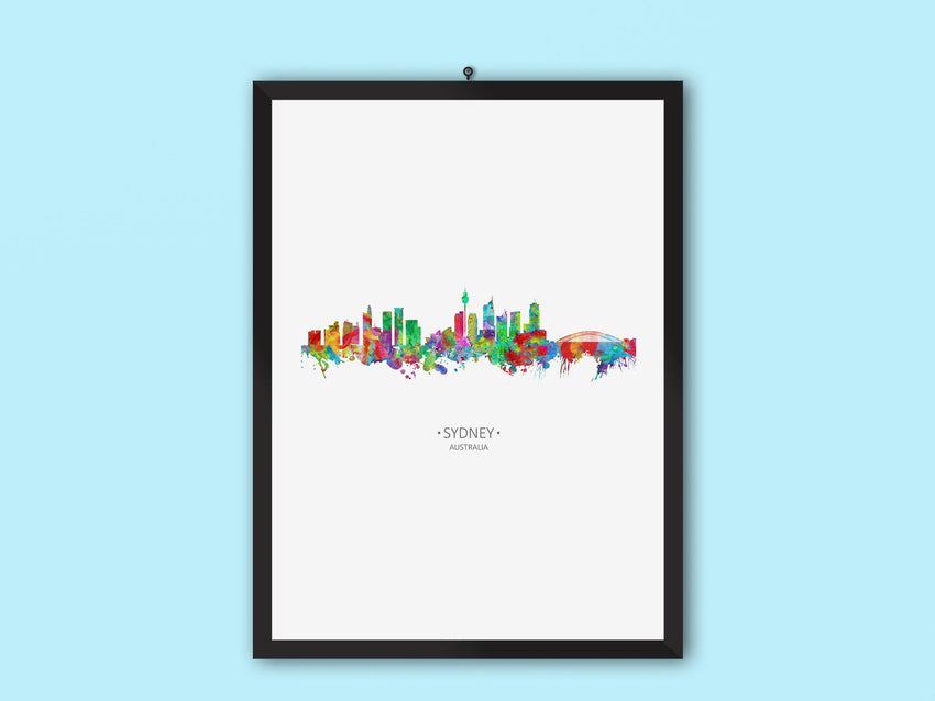 Sydney Wall Art | Sydney Painting | Sydney City | Sydney Artwork | Sydney Skyline | Sydney Cityscape | Aus Wall Art | Sydney Watercolor 1061