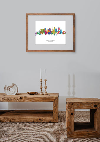 Rotterdam Art | Rotterdam Dutch Skyline | Rotterdam Poster | Rotterdam Print | Rotterdam Wall Art | Rotterdam Artwork | Rotterdam Holland 916