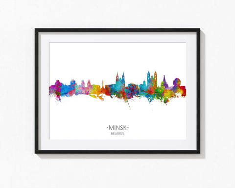 Minsk, Belarus Cityscapes | Belarus Art | Minsk Art Print | Minsk Wall Art | Minsk Home Decor | Belarus Cityscape | Minsk Watercolor Poster 730