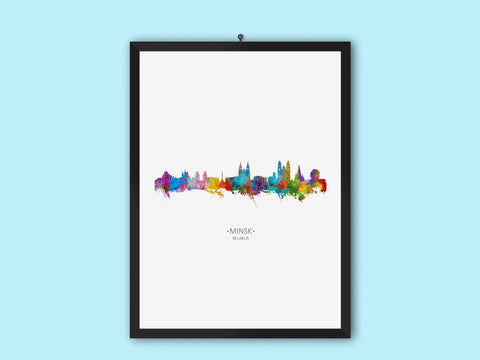 Minsk, Belarus Cityscapes | Belarus Art | Minsk Art Print | Minsk Wall Art | Minsk Home Decor | Belarus Cityscape | Minsk Watercolor Poster 729