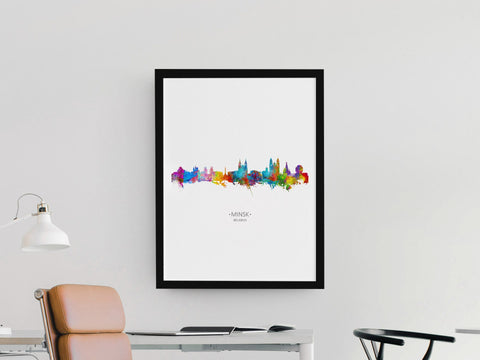 Minsk, Belarus Cityscapes | Belarus Art | Minsk Art Print | Minsk Wall Art | Minsk Home Decor | Belarus Cityscape | Minsk Watercolor Poster 729