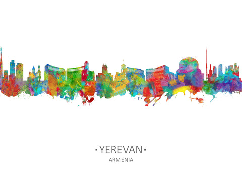 Yerevan, Armenia Wall Art Print | Armenia Poster | Yerevan Cityscapes | Armenia Drawing | Yerevan Decor | Yerevan Skyline | Yerevan Cityscape 1207
