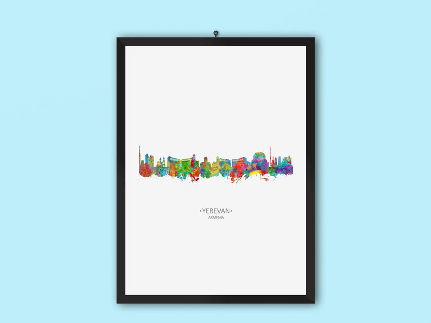 Yerevan, Armenia Wall Art Print | Armenia Poster | Yerevan Cityscapes | Armenia Drawing | Yerevan Decor | Yerevan Skyline | Yerevan Cityscape 1205