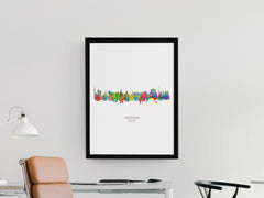 Yerevan, Armenia Wall Art Print | Armenia Poster | Yerevan Cityscapes | Armenia Drawing | Yerevan Decor | Yerevan Skyline | Yerevan Cityscape 1205