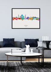 Agra, India Art Print Idea | India City Artwork | India City Art Cityscapes | India City Drawing | Agra Print | Unusual Skyline Wall Art Poster 24