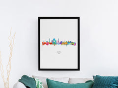 Agra, India Art Print Idea | India City Artwork | India City Art Cityscapes | India City Drawing | Agra Print | Unusual Skyline Wall Art Poster 23