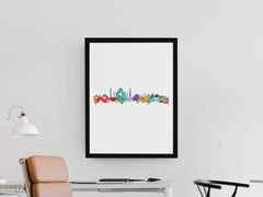 Agra Skyline Art | India City Artwork | India City Print | India City Wall Art Cityscapes | Agra Cityscape Art Poster 22