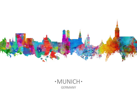 Munich Cityscapes | Munich Wall Art | Munich Art | Munich Print | Munich Wall Decor | Munich Artwork | Munich Skyline Munich City Artwork 768