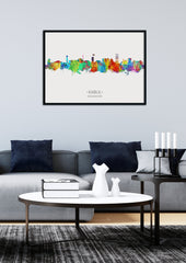 Kabul Cityscape | Afghani Art | Kabul Wall Art Decor | Afghani Print | Kabul Wall Art | Kabul City Scape Kabul City Skyline 20