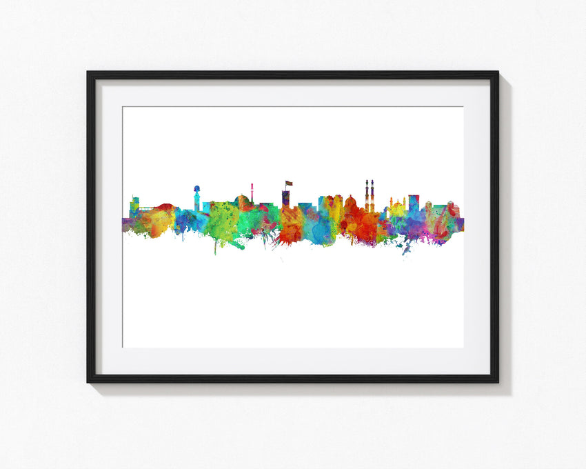 Kabul Skyline Wall Art | Afghani Art | Kabul Wall Art Decor | Afghani Print | Kabul Wall Art | Kabul City Scape Kabul City Skyline 19