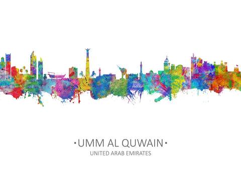 Umm Al Quwain | United Arab Emirates | Uae Wall Art | Uae Print | Uae Art | Skyline | Cityscape | Poster Artwork Most Sold Cityscape Prints Shop