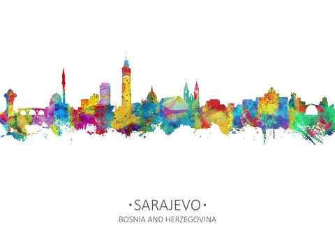 Sarajevo, Bosnia Living Room Art | Sarajevo Home Art Print | Sarajevo Wall Art Decor | Sarajevo City Poster | Sarajevo Cityscapes Sarajevo Skyline 965