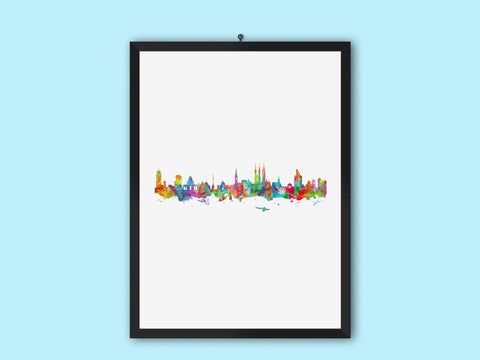 Zagreb, Croatia Poster | Zagreb Cityscapes | Zagreb Art Poster | Zagreb Wall Art Print | Zagreb Wall Decor | Zagreb City | Zagreb Skyline Painting