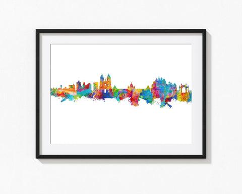 Bengaluru, India Art Print Idea | India City Artwork | India City Art Cityscapes | India City Drawing | Bengaluru Print | Unusual Skyline Poster 131