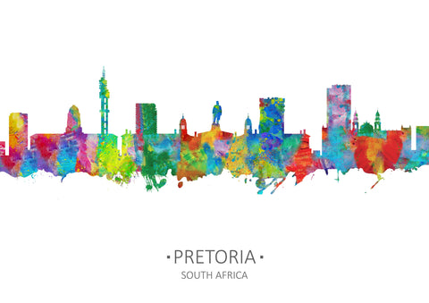 South Africa Artwork | Pretoria Art | Pretoria Decor | Pretoria Poster | South Africa Art Print Pretoria Cityscapes | Skyline | Pretoria Artwork 1033