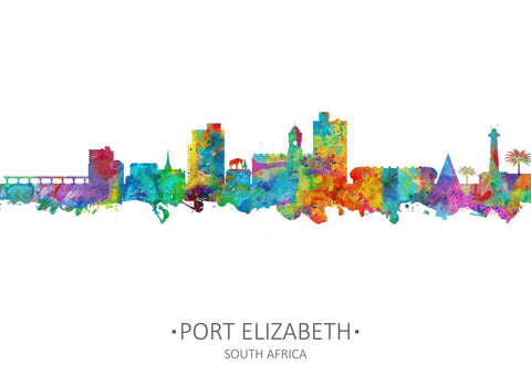 South Africa Poster | S African Artwork | S Africa Painting | Port Elizabeth Art | Port Elizabeth Decor | Port Elizabeth Print Cityscapes Artwork 1041