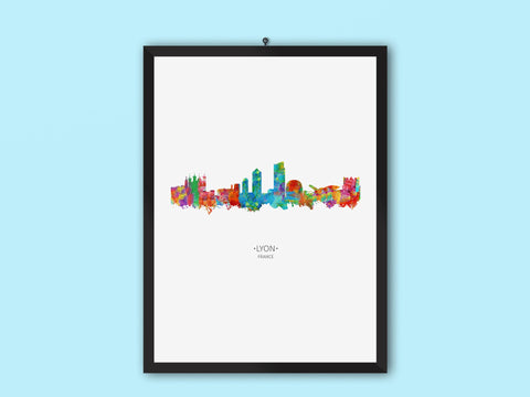 Lyon Cityscape | Lyon Poster | Lyon Art Print | Lyon France Art | Lyon Cityscapes | Lyon Wall Art | Lyon Prints | Lyon Artwork | Lyon Skyline CIty 661