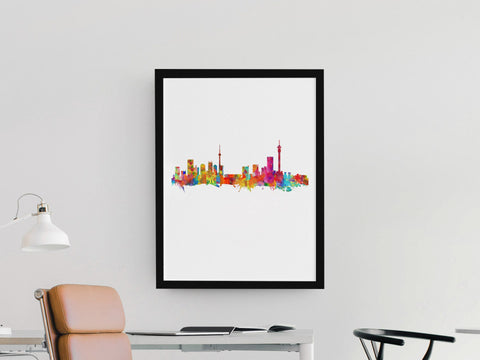South Africa Skyline | Johannesburg Poster | Johannesburg Print | Johannesburg Art | Johannesburg Decor | Johannesburg City | Cityscapes | Artwork 1043
