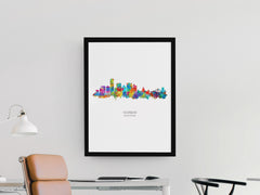 South Africa Poster | Durban Cityscapes | Durban South Africa | Durban Wall Art | Durban Decor | Durban Art Print | Durban Poster | Durban Skyline 1035
