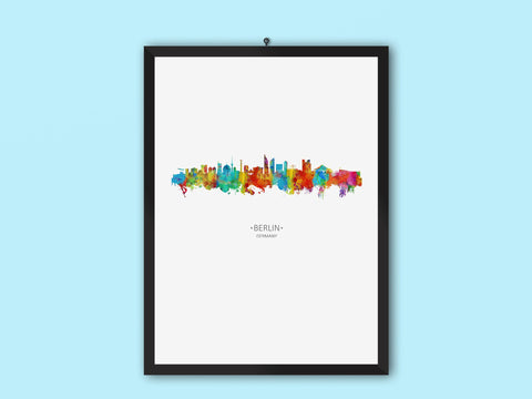 Berlin, Germany Skyline & Cityscape | Berlin Inspired | Berlin Art Print | Berlin Wall Decor | Berlin Artwork | City Watercolor Poster Cityscapes 138