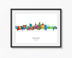 Finland Inspired | Helsinki Cityscape | Helsinki Art | Helsinki Poster | Helsinki Print | Helsinki Cityscapes | Helsinki Wall Art Painting Skyline 375