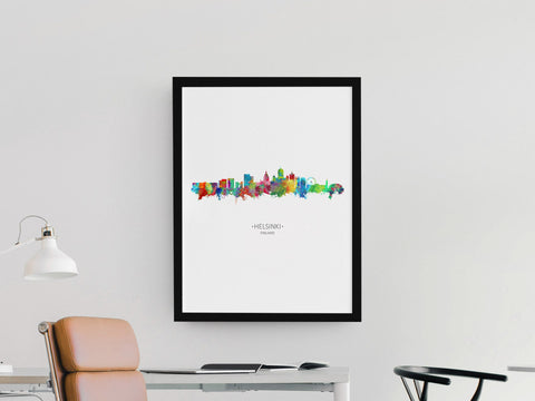 Finland Inspired | Helsinki Cityscape | Helsinki Art | Helsinki Poster | Helsinki Print | Helsinki Cityscapes | Helsinki Wall Art Painting Skyline 372