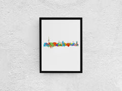 Bremen Wall Art | Bremen Print | German Inspired Art | Bremen Poster | Bremen Cityscape | Bremen Skyline | German Watercolor | Unusual Cityscapes 180