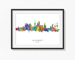 Al Kuwait City Art Print | Kuwait Decor | Kuwait Wall Art | Kuwait Wall Decor | Kuwait Poster | Kuwait Cityscapes | Kuwait Cityscape Skyline 32