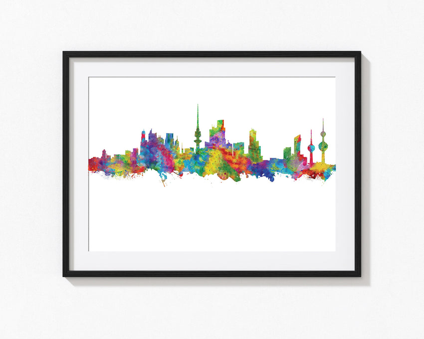 Al Kuwait City Art Print | Kuwait Decor | Kuwait Wall Art | Kuwait Wall Decor | Kuwait Poster | Kuwait Cityscapes | Kuwait Cityscape Skyline 31