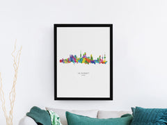 Al Kuwait Cityscape Wall Art | Kuwait Artwork | Kuwait Art for the Home | Al Kuwait Wall Decor | Kuwait Poster | Kuwait Cityscapes | Kuwait Cityscape Skyline 30