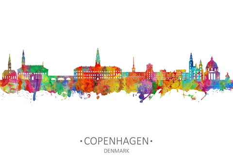 Danish Artwork | Copenhagen Cityscape | Danish Inspired | Copenhagen Poster | Copenhagen Artwork | Copenhagen Painting Nyhavn Unusual Cityscapes