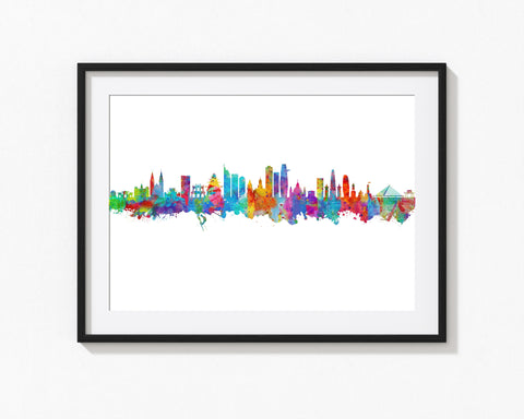 Vietnam Inspired | Vietnam Cityscape | Vietnam Cityscape Art Print | Vietnam Artwork | Vietnam Skyline Vietnam Poster Vietnam Souvenir Colorful Vietnam 1162