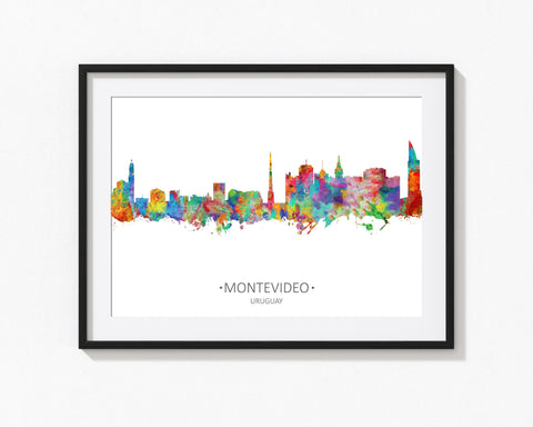 Montevideo, Uruguay Poster | Montevideo Art Print | Montevideo Wall Art | Uruguay Cityscapes Print | Montevideo Decor | Montevideo Skyline 740