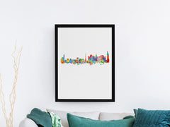 Montevideo, Uruguay Poster | Montevideo Art Print | Montevideo Wall Art | Uruguay Cityscapes Print | Montevideo Decor | Montevideo Skyline 737