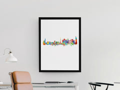 Montevideo, Uruguay Poster | Montevideo Art Print | Montevideo Wall Art | Uruguay Cityscapes Print | Montevideo Decor | Montevideo Skyline 737