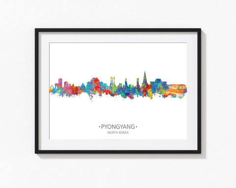 Pyongyang Home Art | Pyongyang, North Korea Wall Art Print | Pyongyang North Korea Poster | North Korea Painting, Pyongyang Wall Art Decor