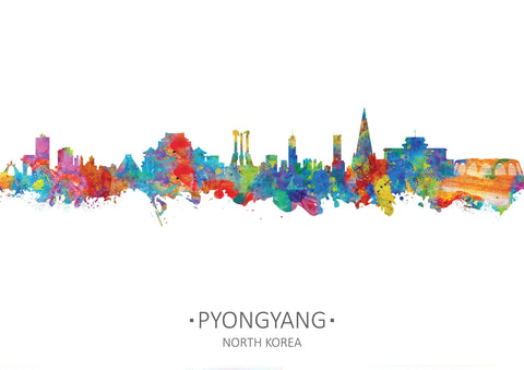 Pyongyang Home Art | Pyongyang, North Korea Wall Art Print | Pyongyang North Korea Poster | North Korea Painting, Pyongyang Wall Art Decor