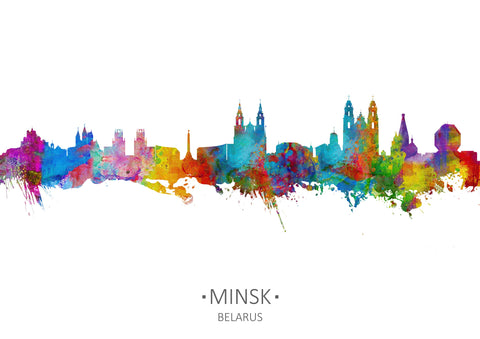 Minsk, Belarus Cityscapes | Belarus Art | Minsk Art Print | Minsk Wall Art | Minsk Home Decor | Belarus Cityscape | Minsk Watercolor Poster 730