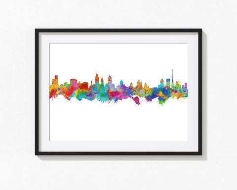 Tbilisi Georgia Cityscapes | Tbilisi Wall Art Print | Tbilisi Home Art Decor | Tbilisi Cityscape Painting | Tbilisi Home Lounge Poster Artwork 1074