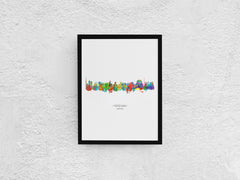 Yerevan, Armenia Wall Art Print | Armenia Poster | Yerevan Cityscapes | Armenia Drawing | Yerevan Decor | Yerevan Skyline | Yerevan Cityscape 1205