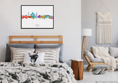 Agra, India Art Print Idea | India City Artwork | India City Art Cityscapes | India City Drawing | Agra Print | Unusual Skyline Wall Art Poster 24