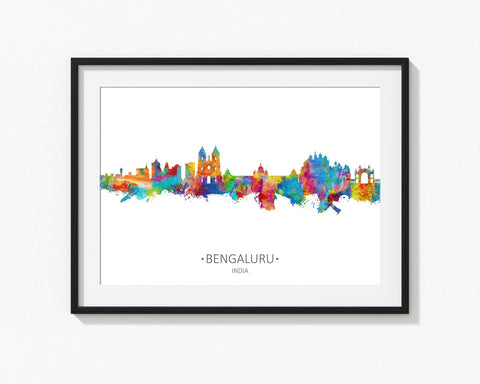 Bengaluru, India Art Print Idea | India City Artwork | India City Art Cityscapes | India City Drawing | Bengaluru Print | Unusual Skyline Poster 130