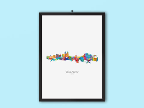 Bengaluru, India Art Print Idea | India City Artwork | India City Art Cityscapes | India City Drawing | Bengaluru Print | Unusual Skyline Poster 129