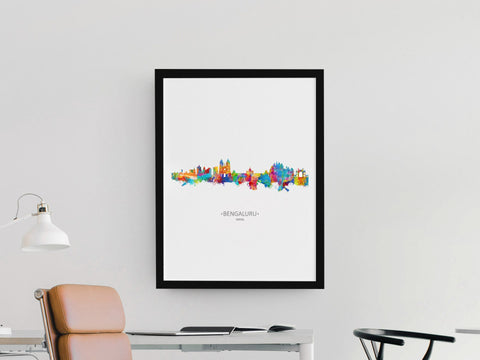 Bengaluru, India Art Print Idea | India City Artwork | India City Art Cityscapes | India City Drawing | Bengaluru Print | Unusual Skyline Poster 129