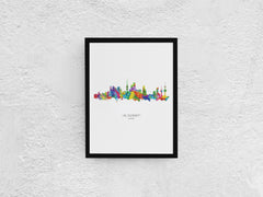 Al Kuwait Cityscape Wall Art | Kuwait Artwork | Kuwait Art for the Home | Al Kuwait Wall Decor | Kuwait Poster | Kuwait Cityscapes | Kuwait Cityscape Skyline 30