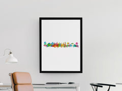 Wuhan, China Home Wall Artwork | China City Art | China City Art Cityscapes Idea | China Cityscape Art | China Rainbow Art Print  Chinese City 1189