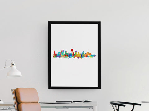 Kazakhstan | Central Asia/Asian Art | Astana Cityscapes | Astana Wall Art Decor | Astana Print | Astana Poster Kazakhstan Room Art for Home